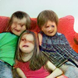 generated: three children on a couch #1